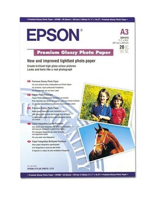 EPSON Premium Glossy Photo Paper A3 S041315 InkJet 255g 20 feuilles InkJet 255g 20 feuilles