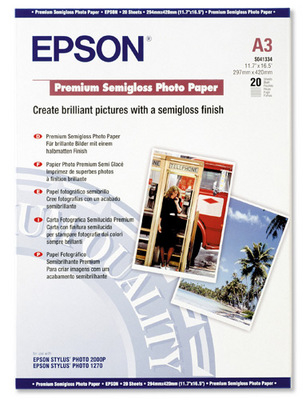 EPSON Premium Semigl. Photo Paper A3 S041334 InkJet 251g 20 feuilles