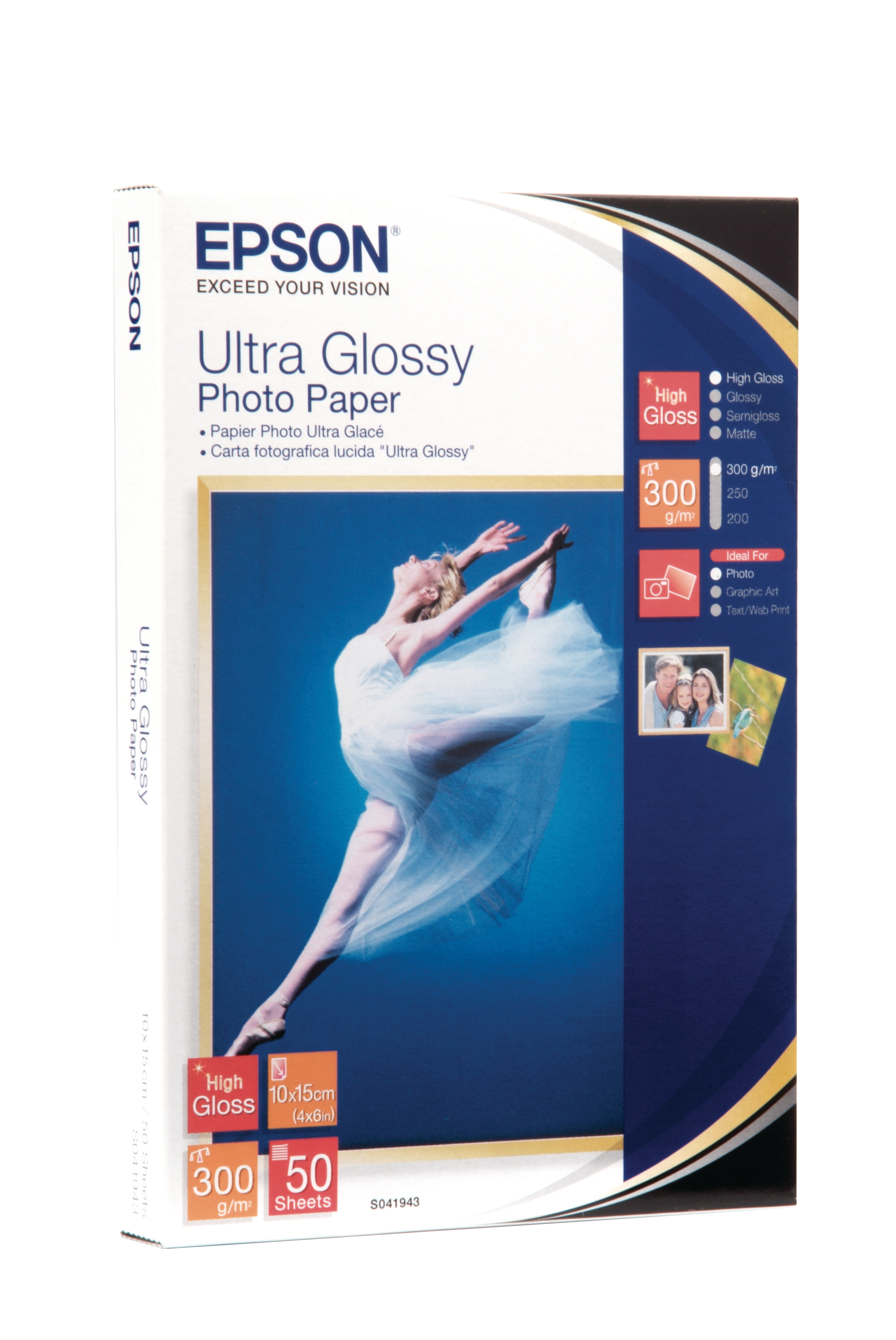 EPSON Ultra Glossy Photo 10x15cm S041943 Stylus DX 3800 300g 50 flls.