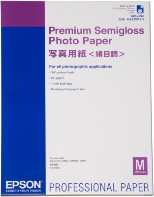 EPSON Premium Semigloss Photo A2 S042093 Stylus Pro 4000 251g 25 flls.