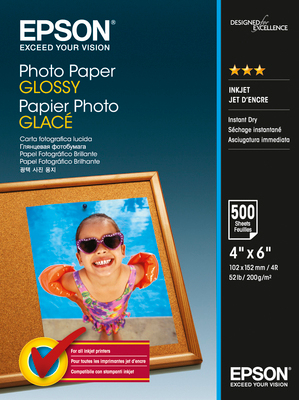 EPSON Photo Paper Glossy 10x15cm S042549 InkJet 200g 500 feuilles