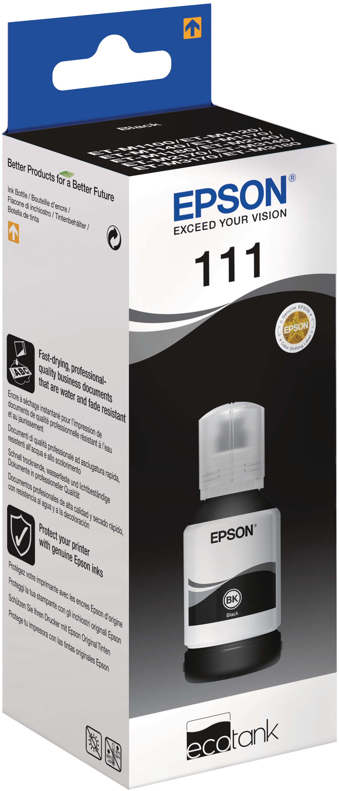 photo EPSON Bouteille d'encre 111 noir T03M140 EcoTank ET-M2170 6000 pages