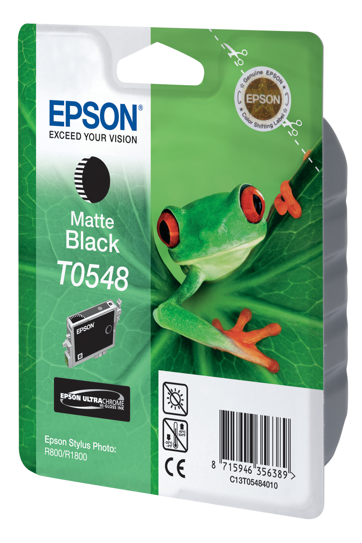 photo EPSON Cart. d'encre matte noir T054840 Stylus Photo R800 400 pages