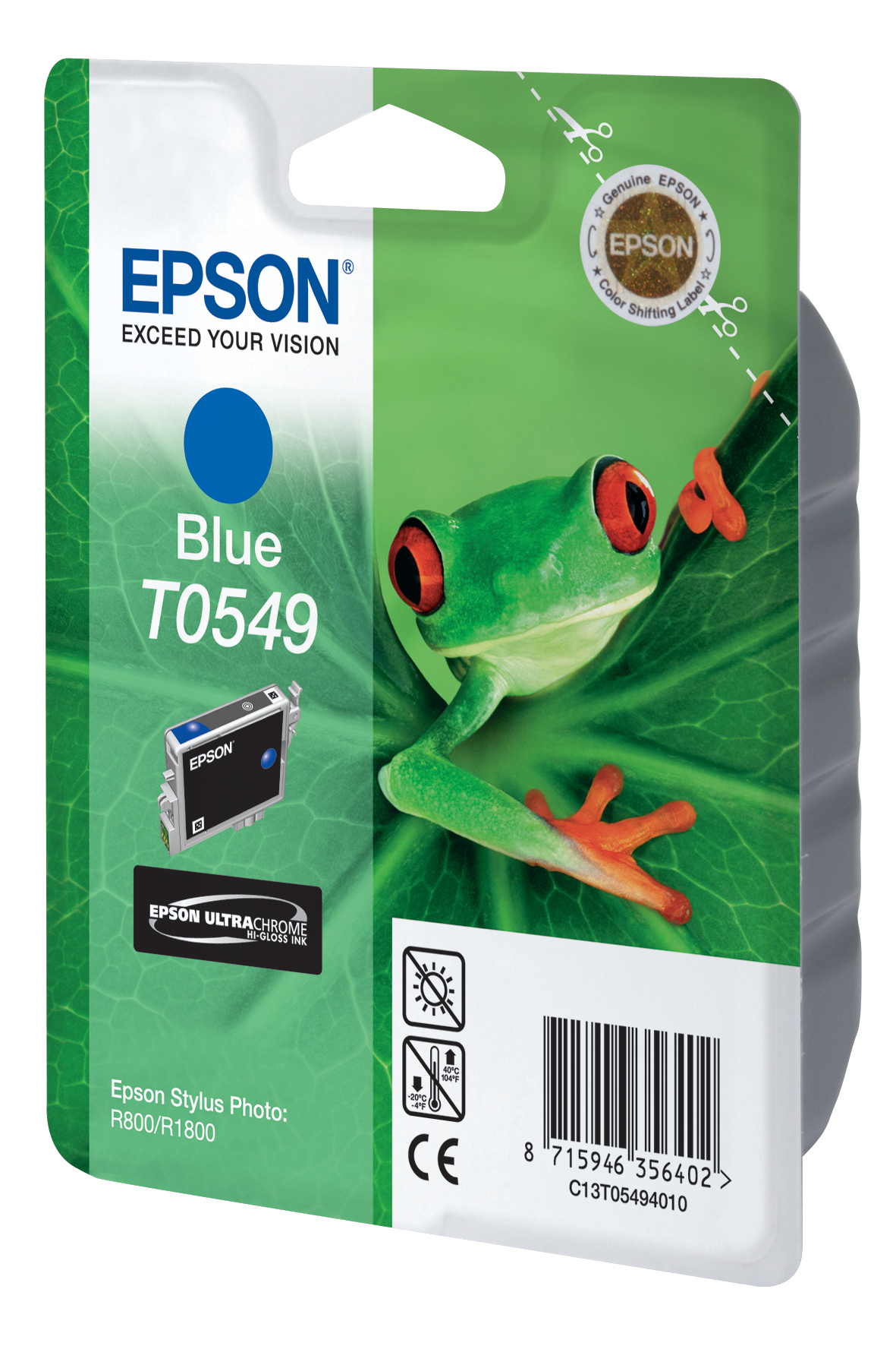 photo EPSON Cart. d'encre blue T054940 Stylus Photo R800 400 pages