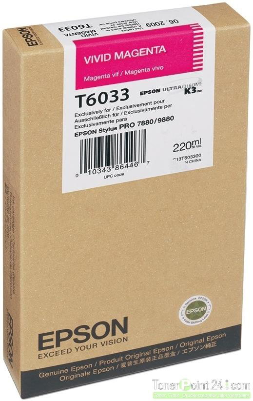 photo EPSON Cart. d'encre vivid magenta T603300 Stylus Pro 7880/9880 220ml