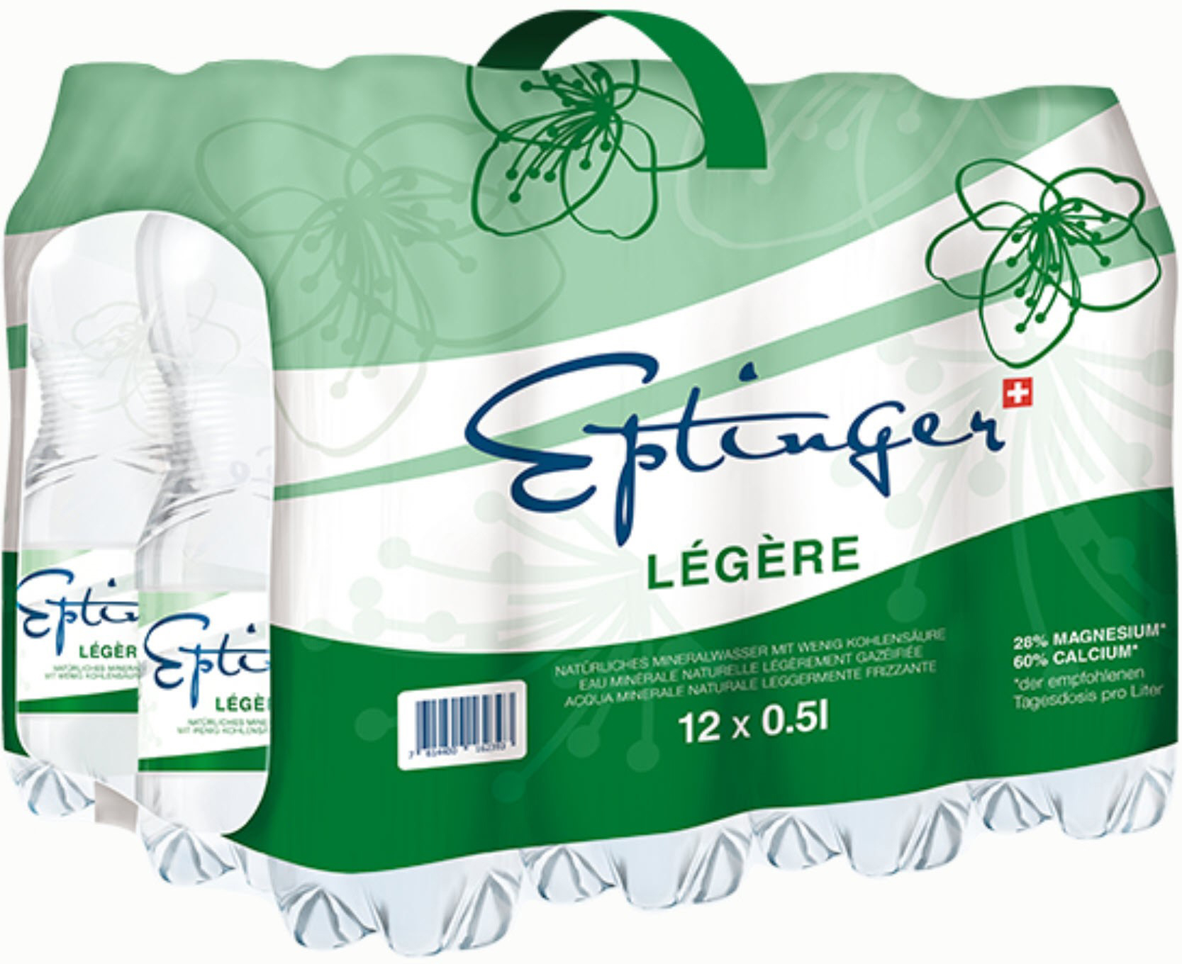 photo EPTINGER vert, peu gazéifié, Pet 1076 50 cl, 12 pcs.