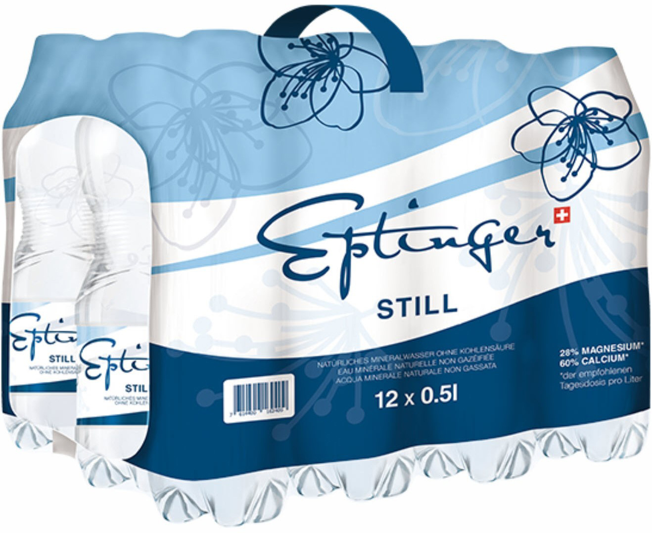 photo EPTINGER bleu, non gazéifié, Pet 1077 50 cl, 12 pcs.