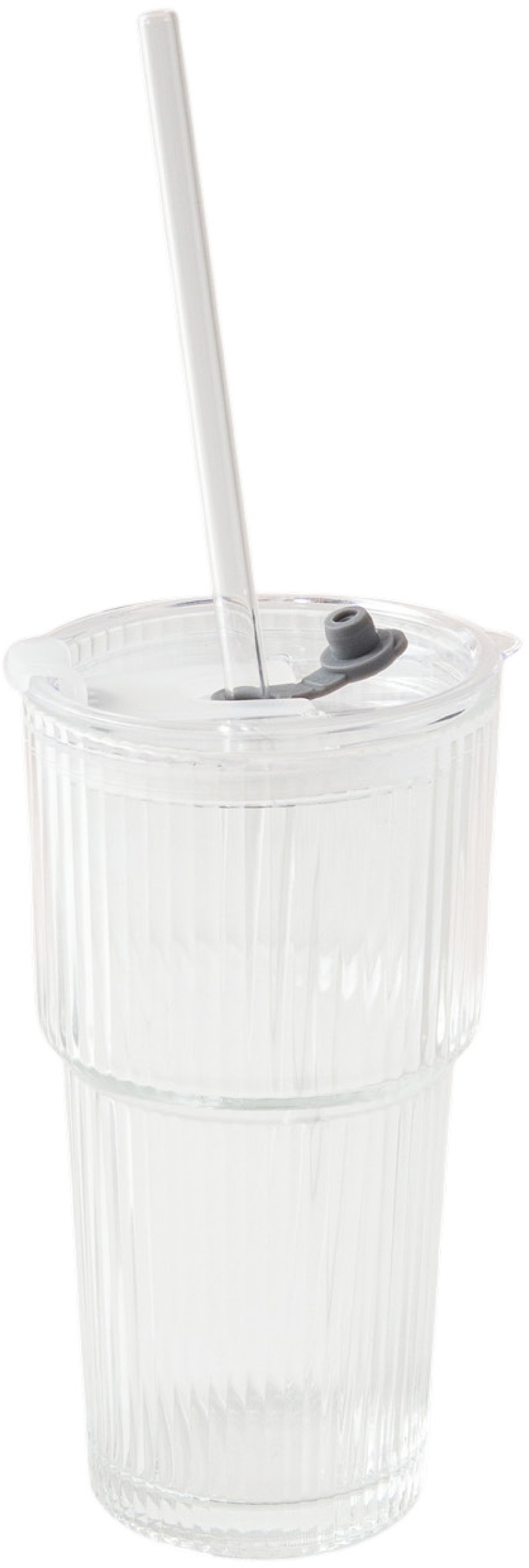 ESMEE Trinkglas 550ml 1000-1728 inkl. Deckel & Strohhalm