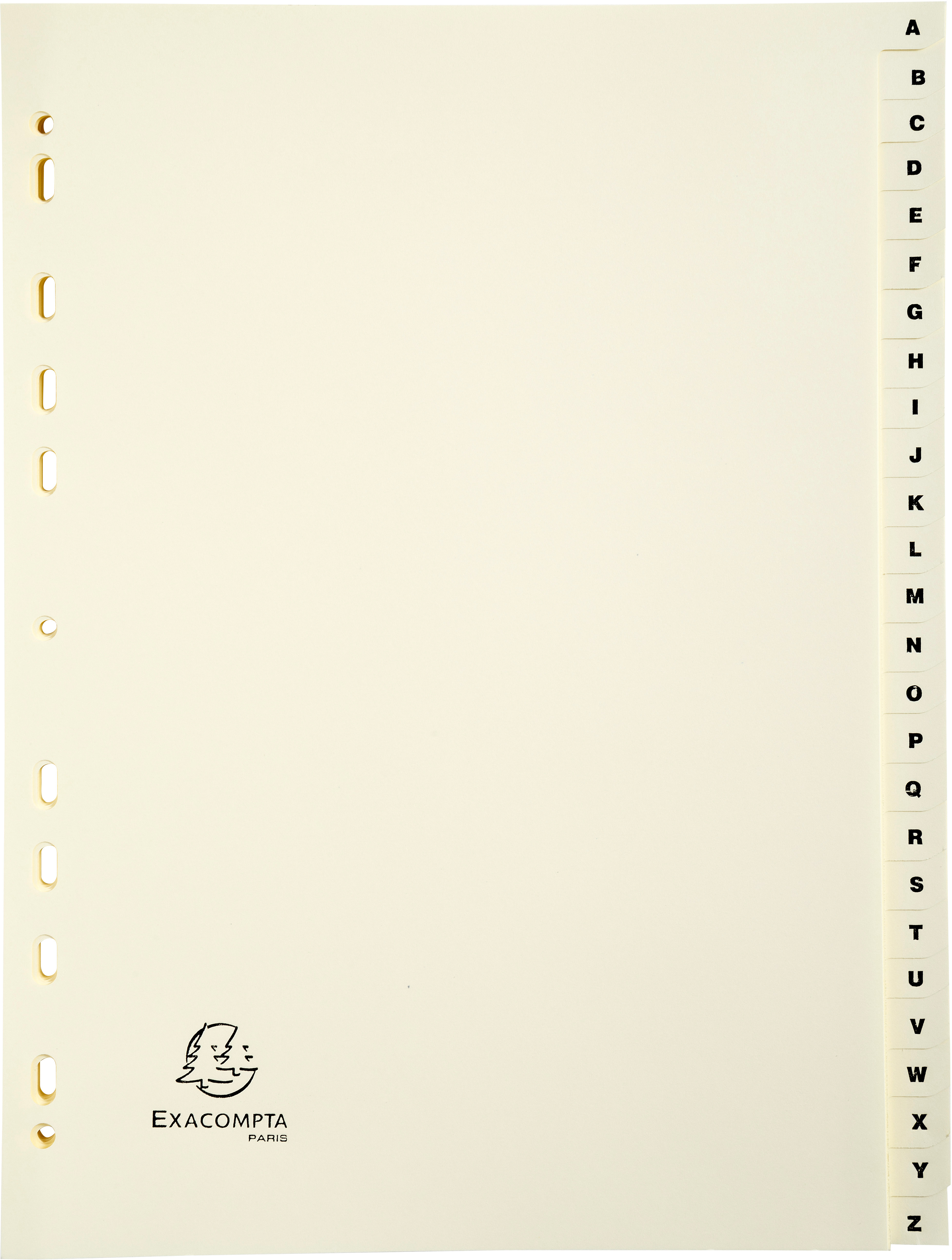 photo EXACOMPTA Répertoires carton A4 1126E ivoire A-Z 26 pièces