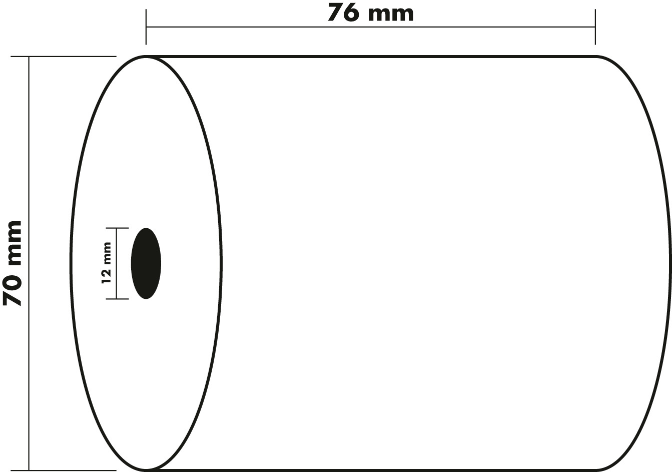 EXACOMPTA Rouleau thermo papier 10pcs. 40358E 76x70mmx25m pour caisse