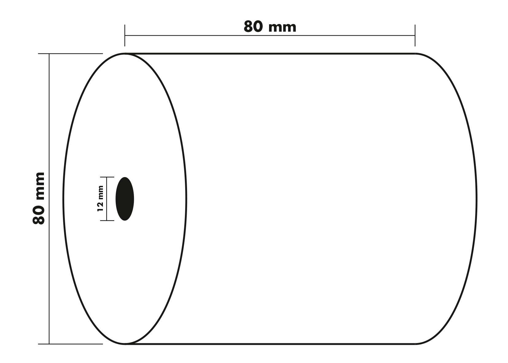 EXACOMPTA Rouleau thermo papier 10pcs. 43818E 80x80mmx76m pour caisse