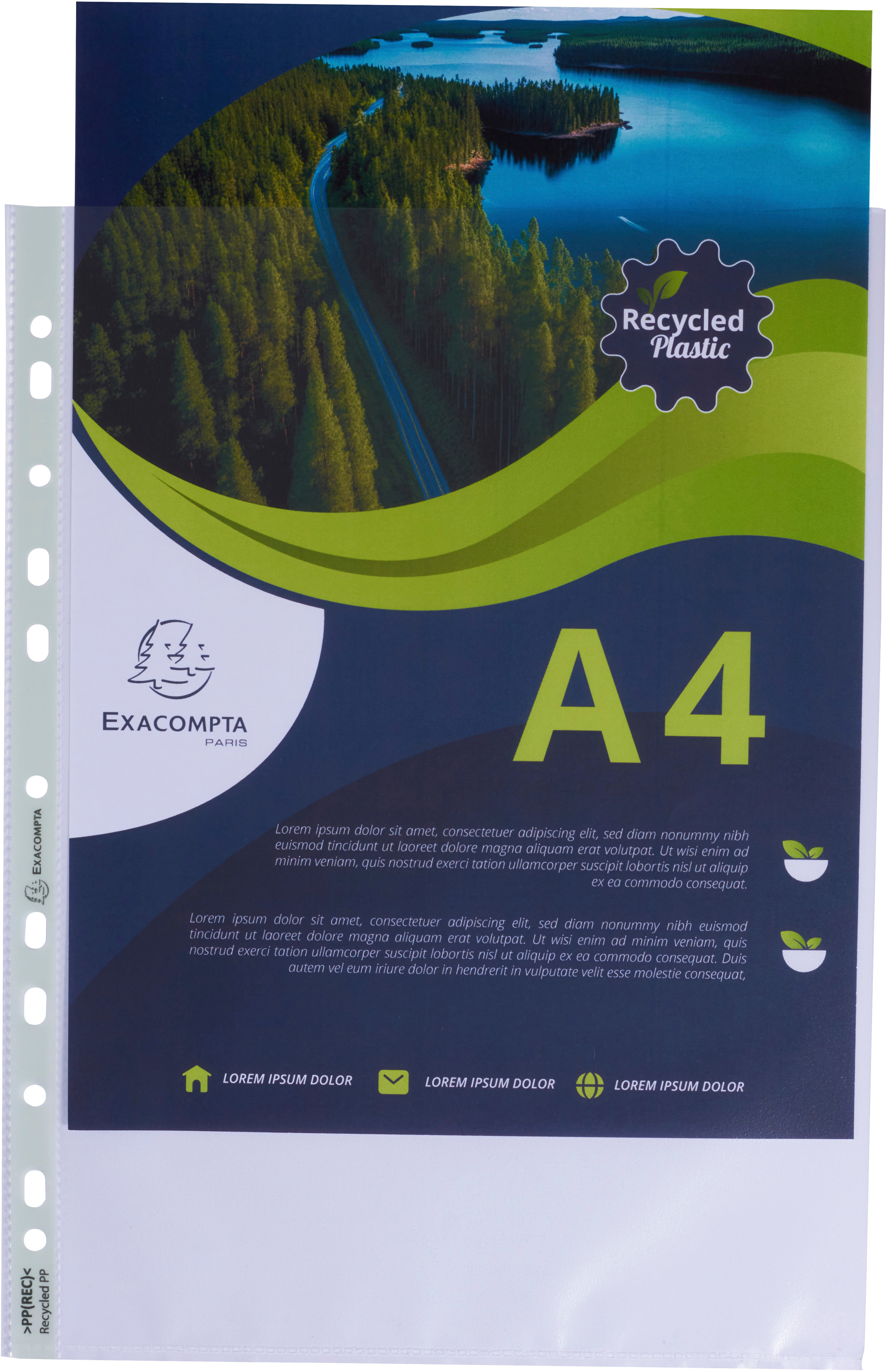 EXACOMPTA Pochette de présentation A4 5320E transparent 60my recycling