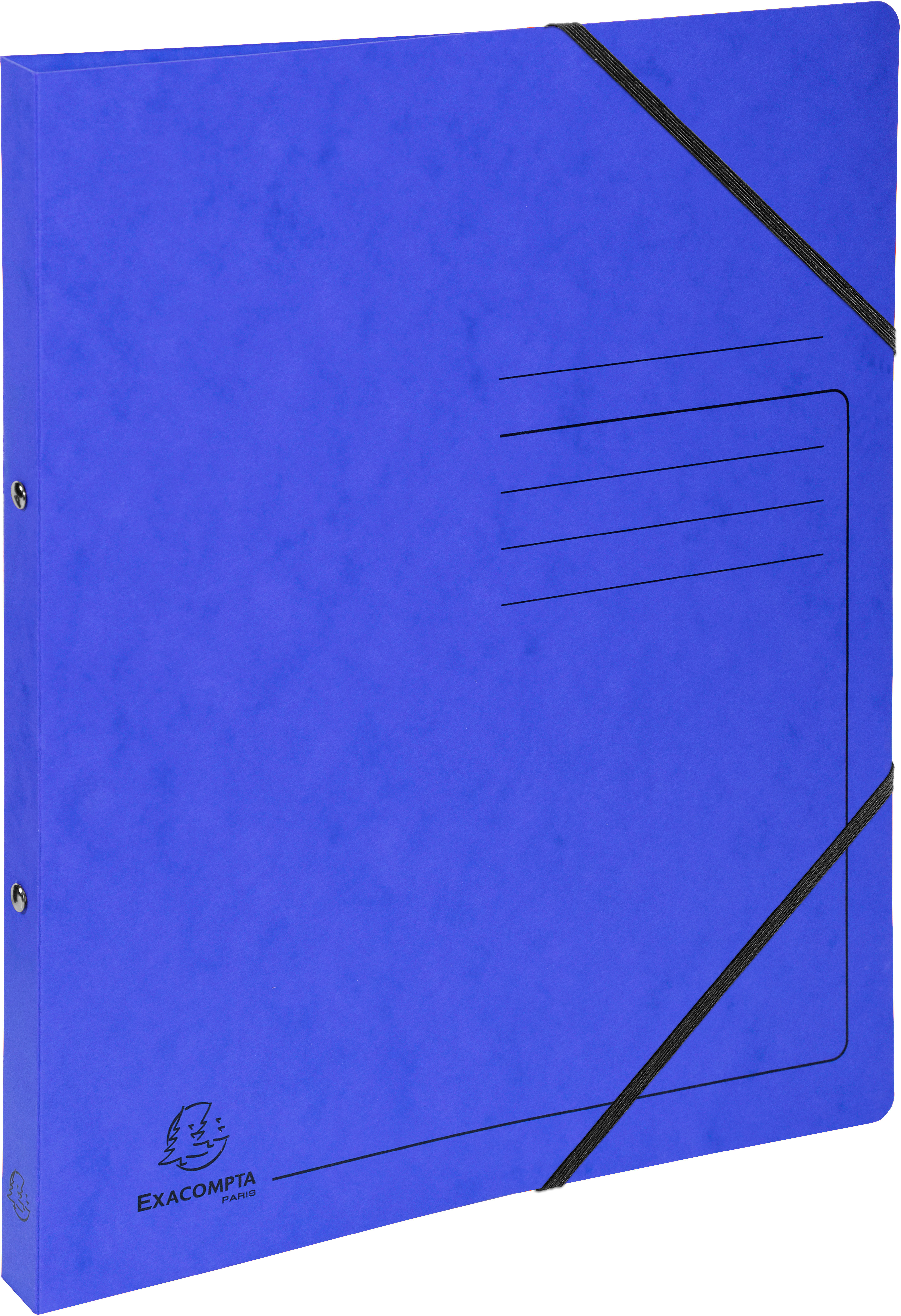 EXACOMPTA Classeur à anneaux 2.0cm 542552E bleu, élastique, 2-anneaux A4