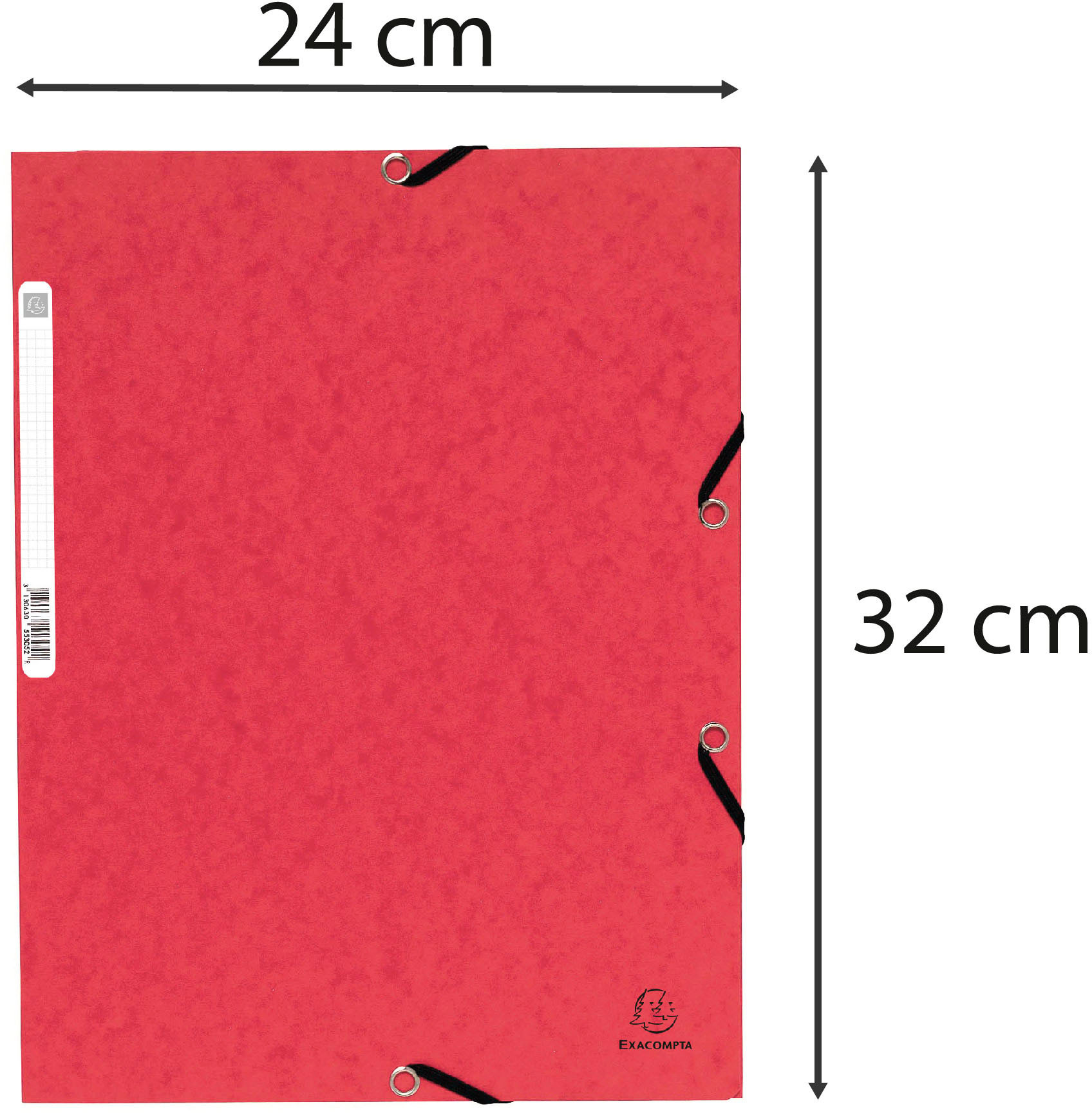 EXACOMPTA Dossier à élastiques A4+ 55305E rouge manila