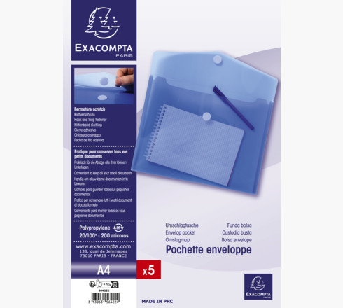 EXACOMPTA Porte-documents A4 56422E PP, bleu