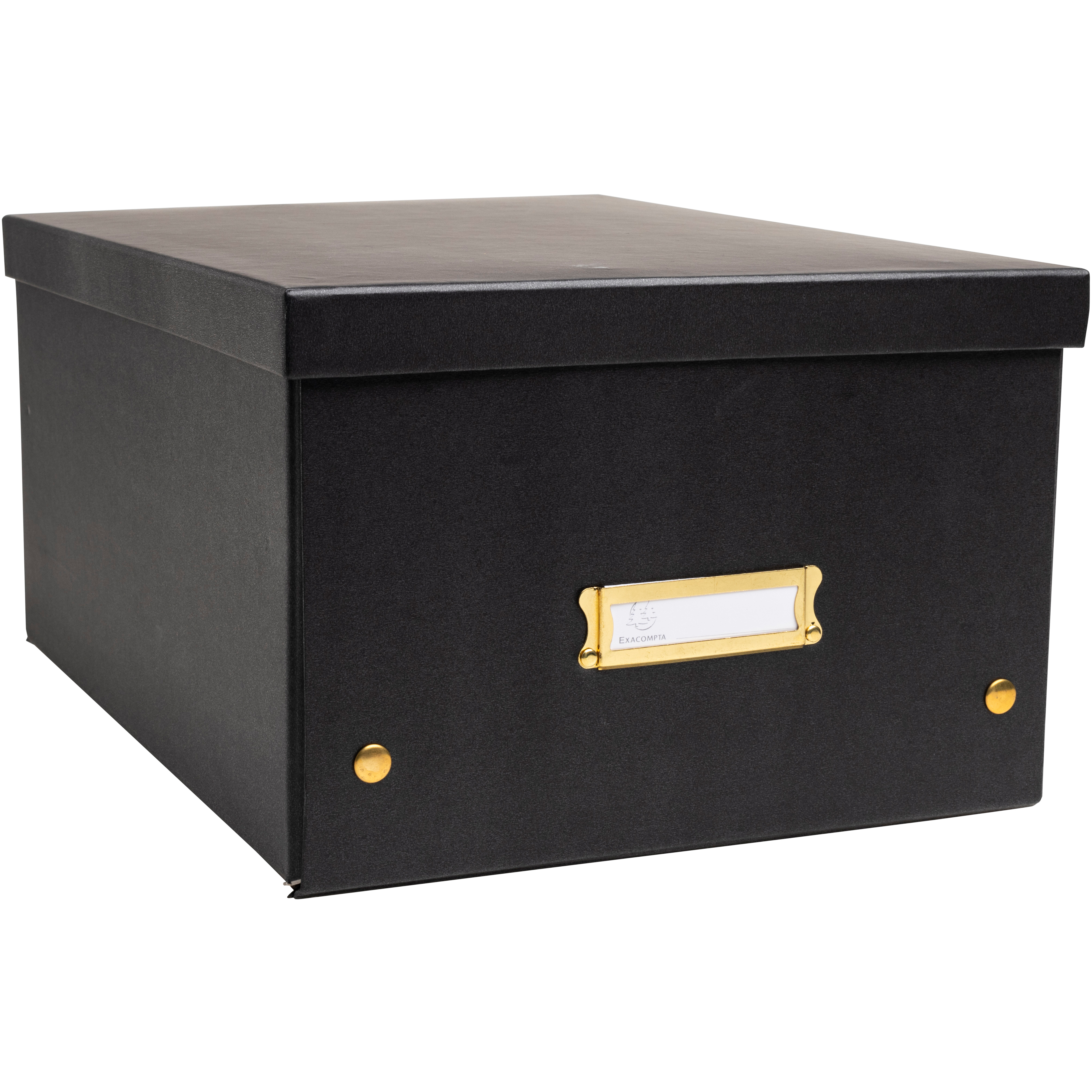 photo EXACOMPTA Boîte de rangement Neo Deco 62351E noir, A4+ 27x36x19cm