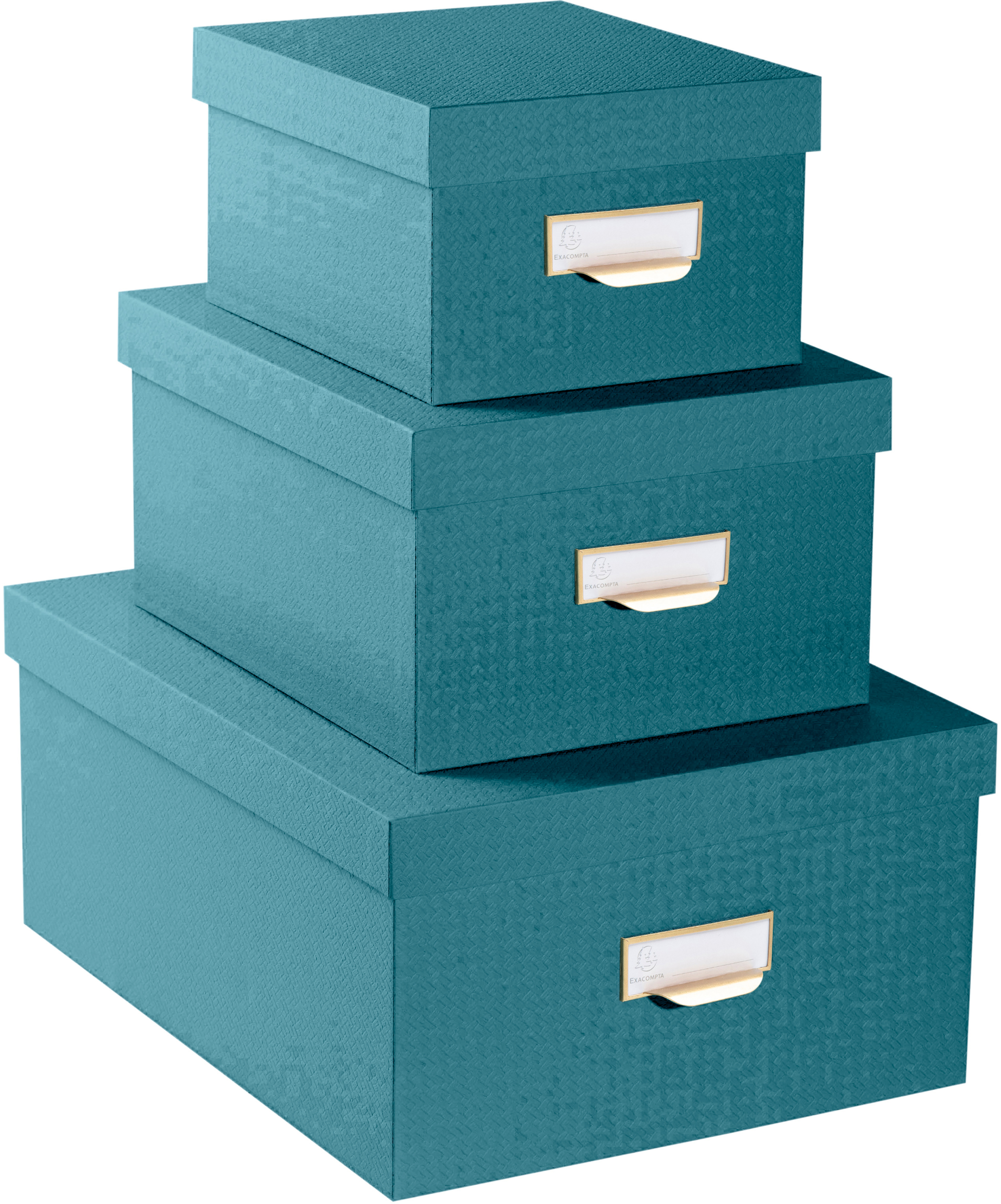 photo EXACOMPTA Boîte rangement Officebyme 79603E vertbleu 3 pièces