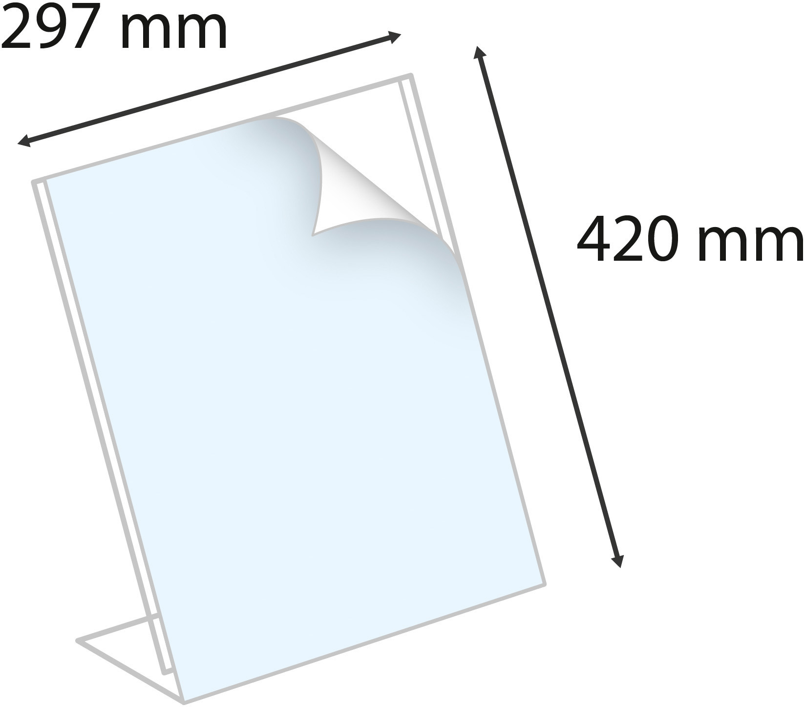 EXACOMPTA Présentoir de table A3 813058D transparent haut/transversal