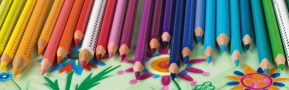 FABER-CASTELL Crayons Jumbo GRIP 110934 cramoisi