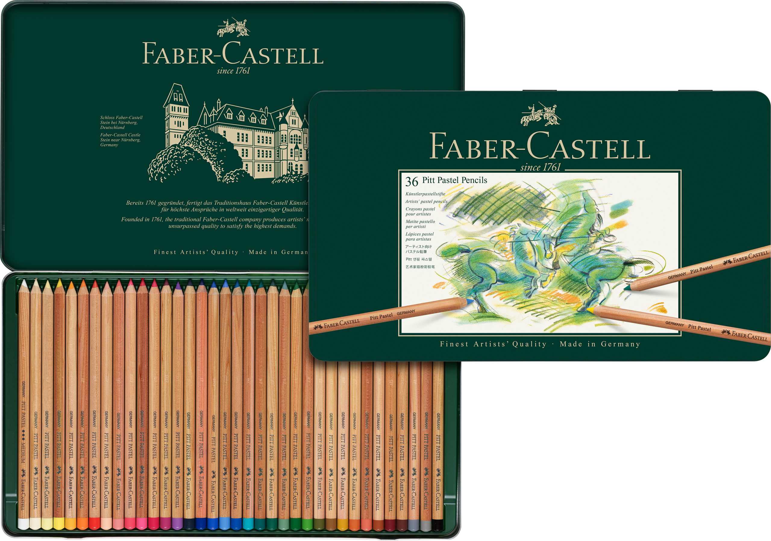 FABER-CASTELL Crayon 112136 boîte metal de 36 pce boîte metal de 36 pce