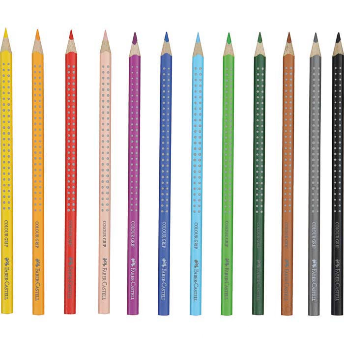 FABER-CASTELL Crayons colour GRIP 112412 12 couleurs