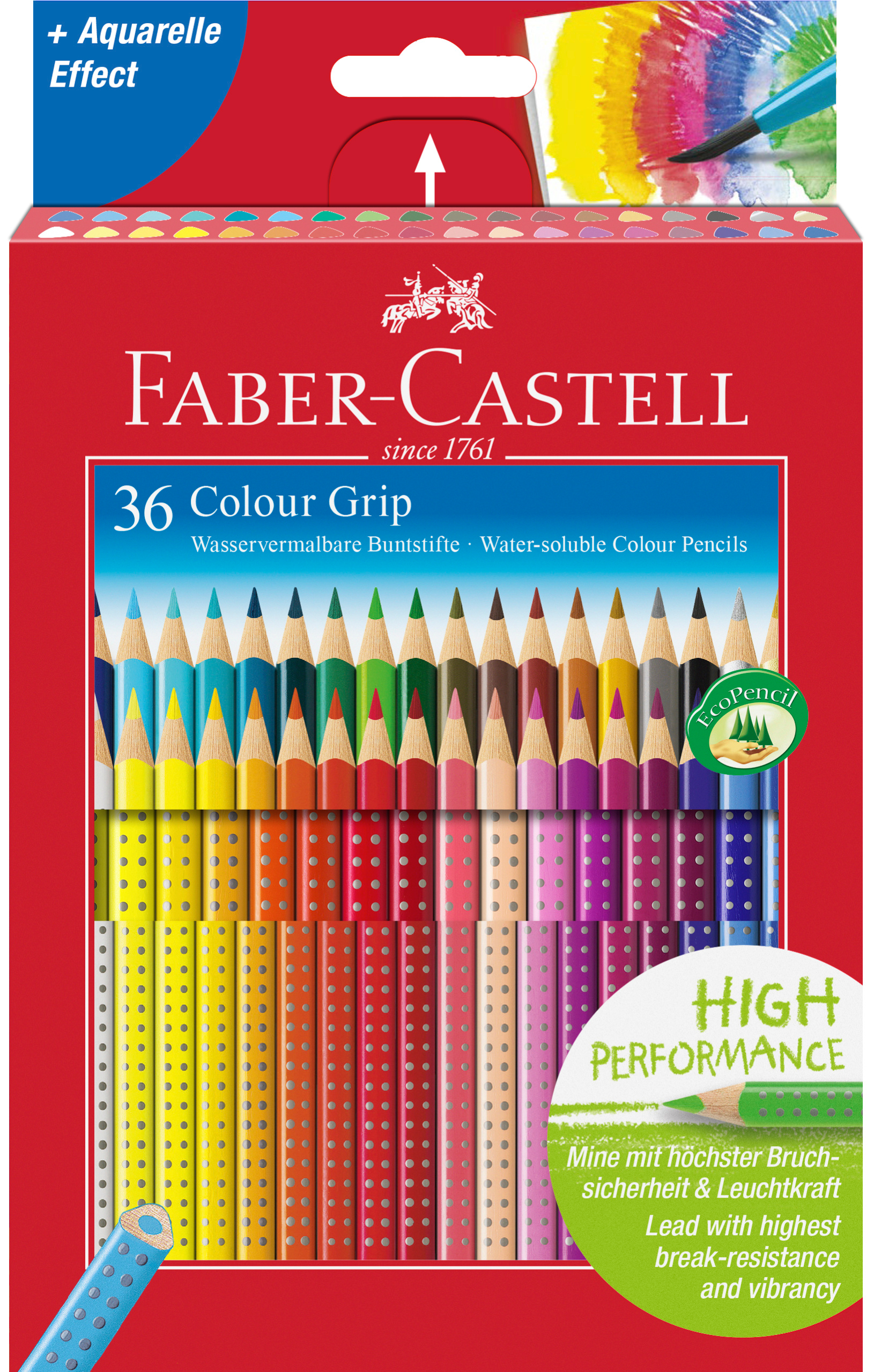 FABER-CASTELL Crayon de couleur Colour Grip 112442 36 pcs, étui