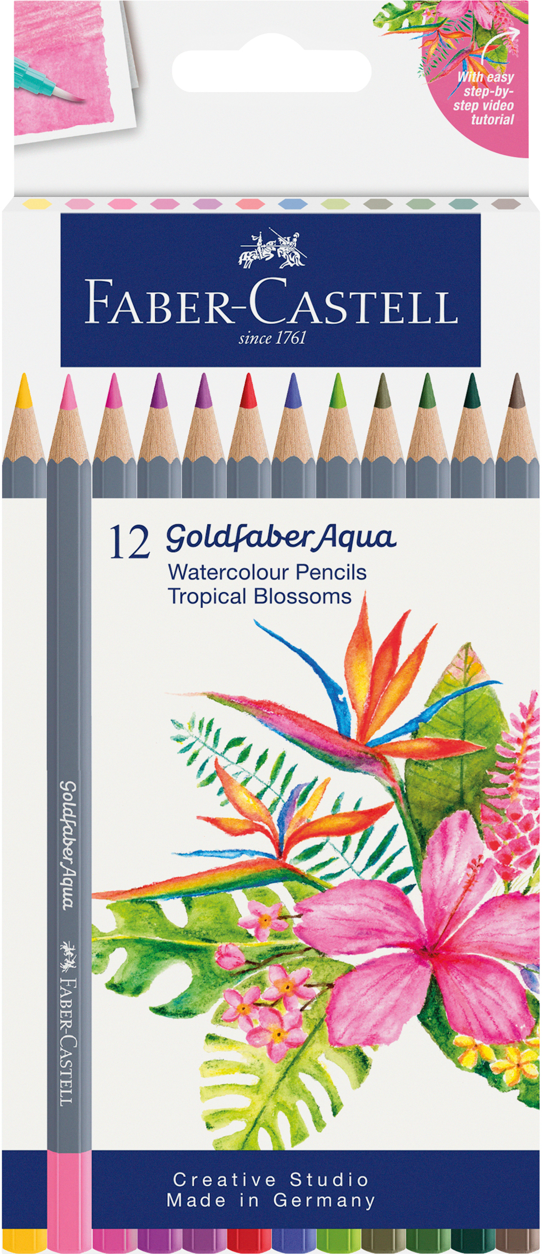photo FABER-CASTELL Crayons couleur GoldfaberAqua 114610 12 couleurs