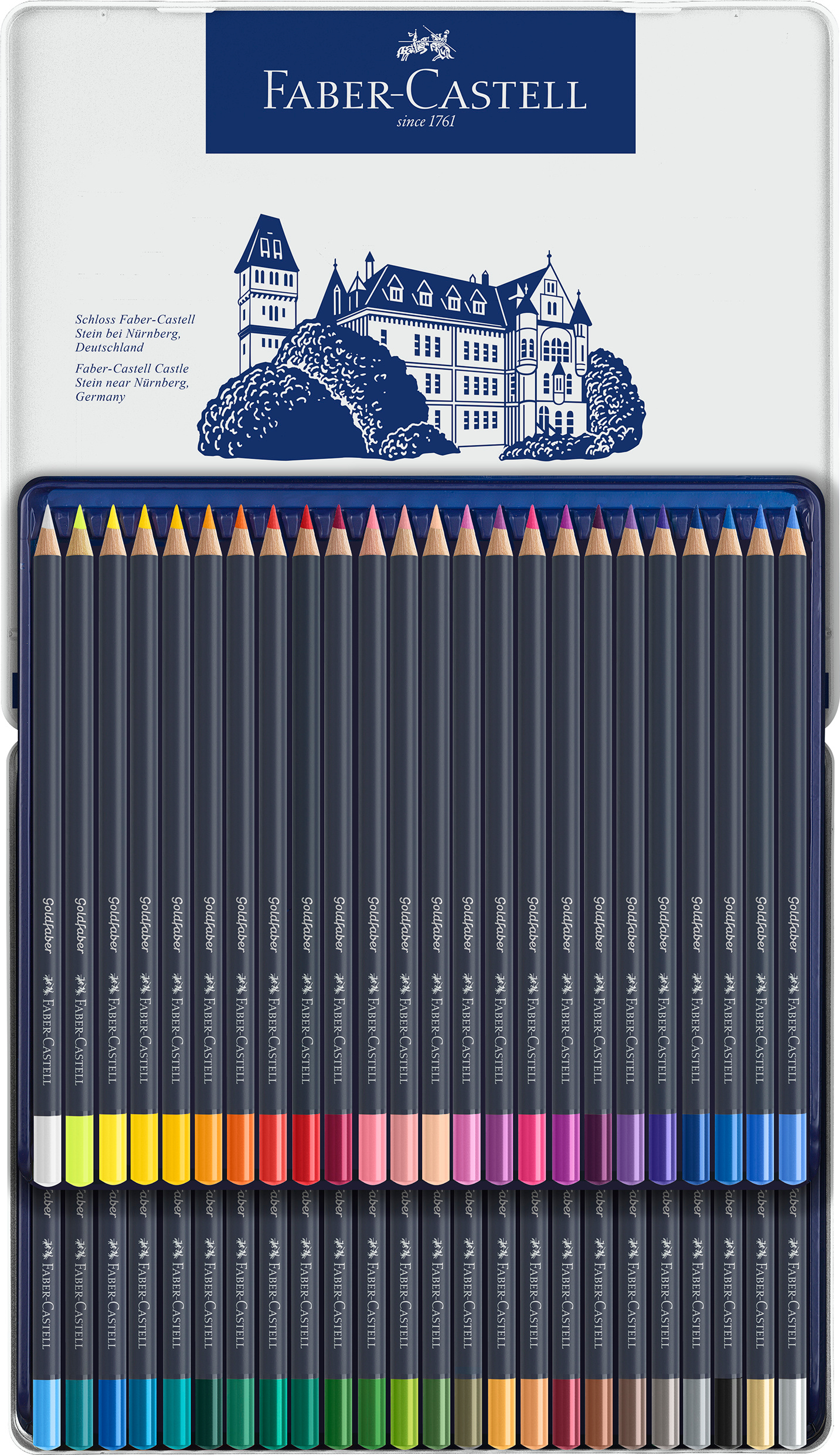 FABER-CASTELL Goldfaber crayon de couleur 114748 boîte métal à 48 pcs.