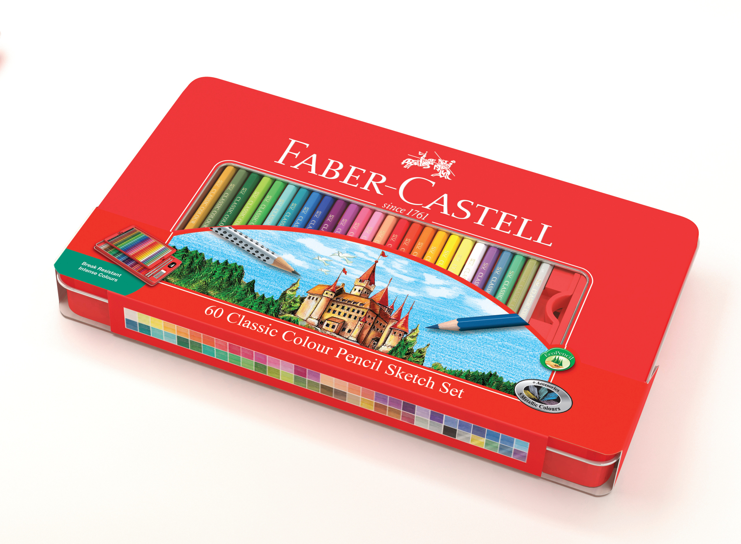 FABER-CASTELL Crayon de couleur Classic 115894 60 pcs., multicolor