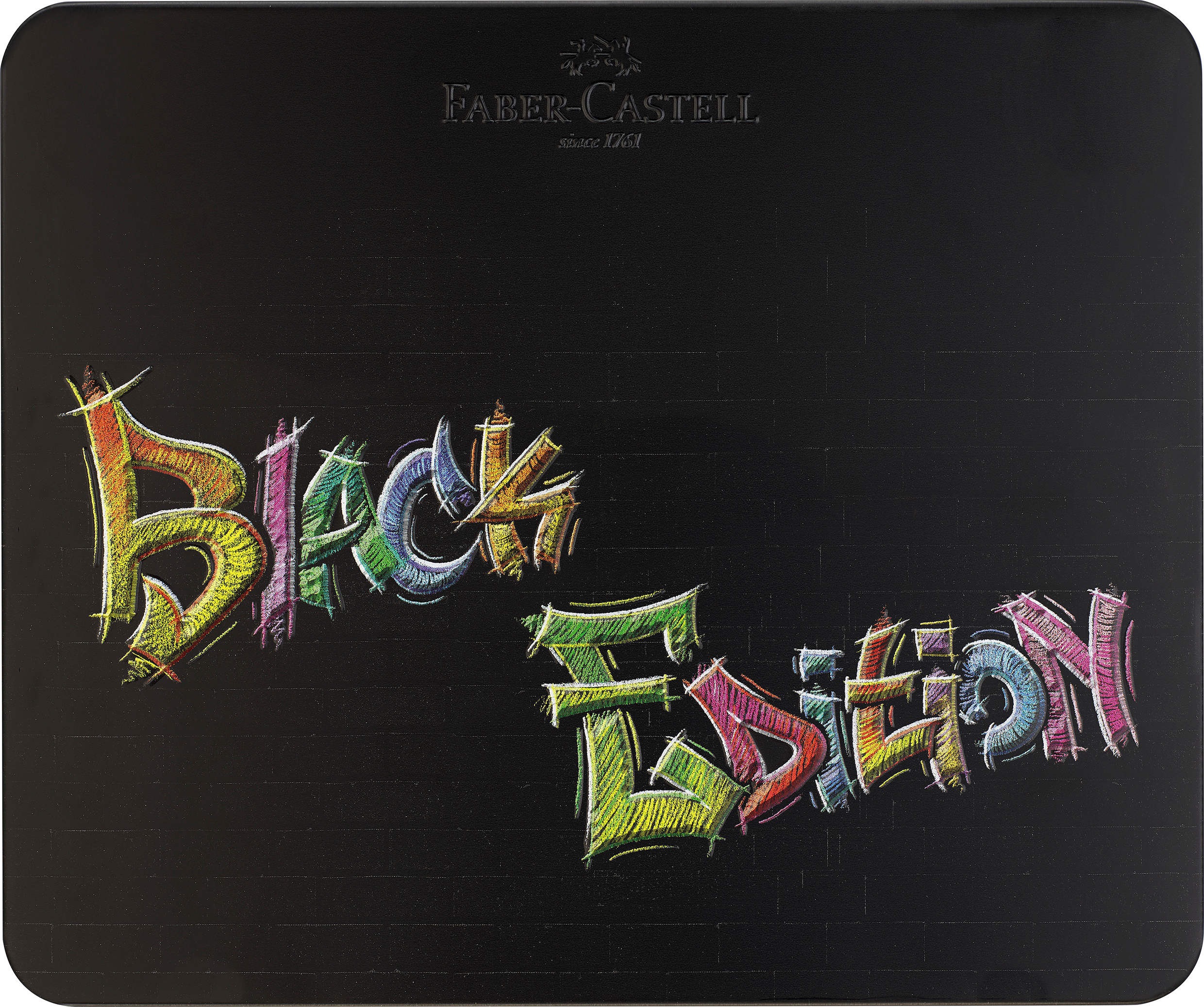 FABER-CASTELL Crayons couleurs Black Edition 116490 Métal boite 100 pièces