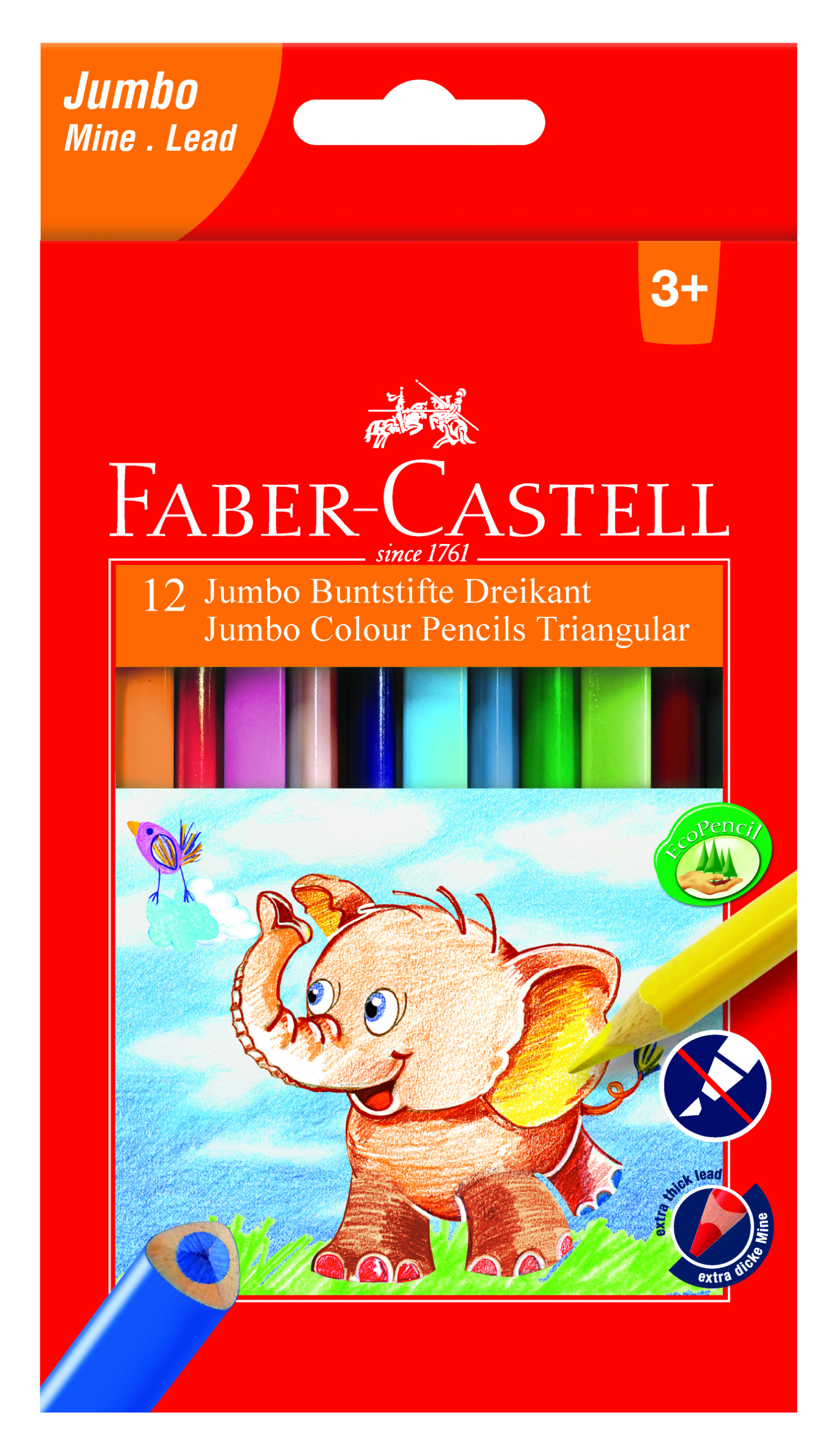 FABER-CASTELL Crayon Jumbo triangulaires 116501 2 pcs., 5,4mm