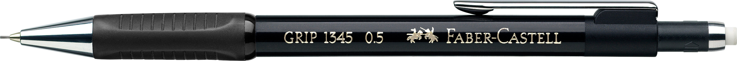 FABER-CASTELL Porte-mine GRIP 1345 134599 noir, avec gomme 0.5mm