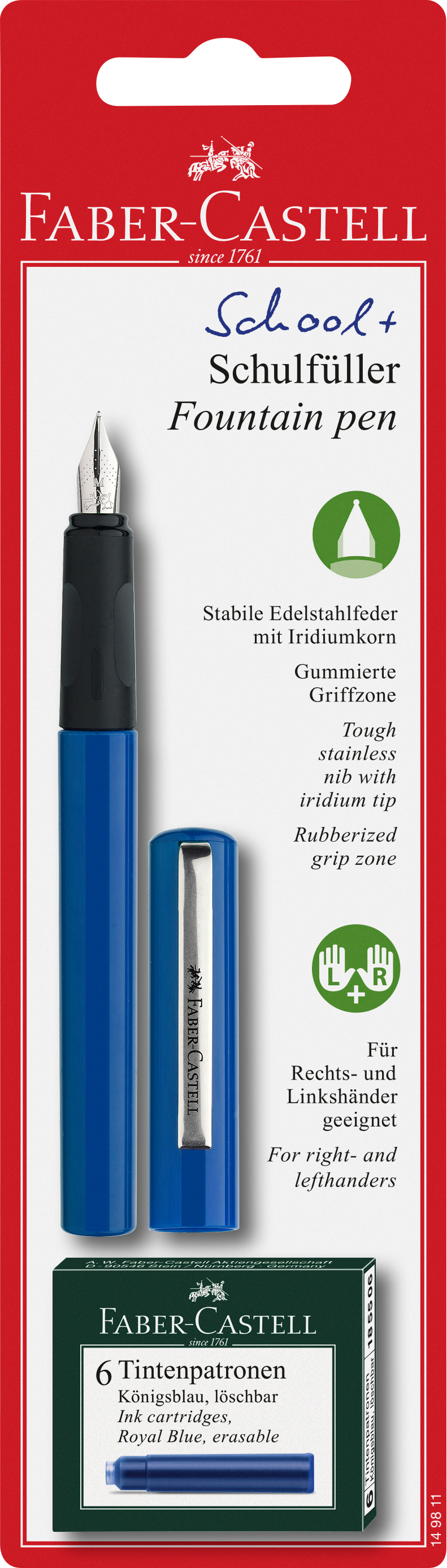 FABER-CASTELL Stylo plume éducatif 149811 bleu