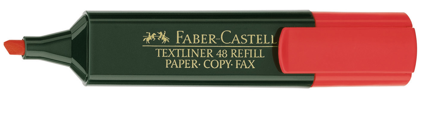 FABER-CASTELL Textmarker TL 48 1-5mm 154821 rouge rouge