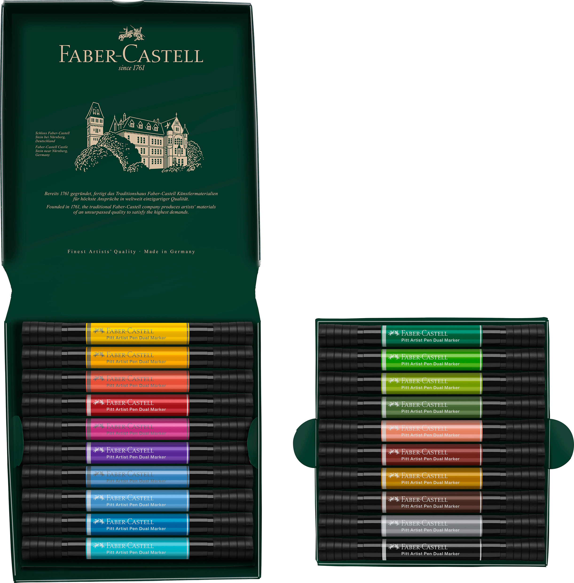 FABER-CASTELL Artist Pen Dual Marker 0.8mm 162020 20 couleurs, étui