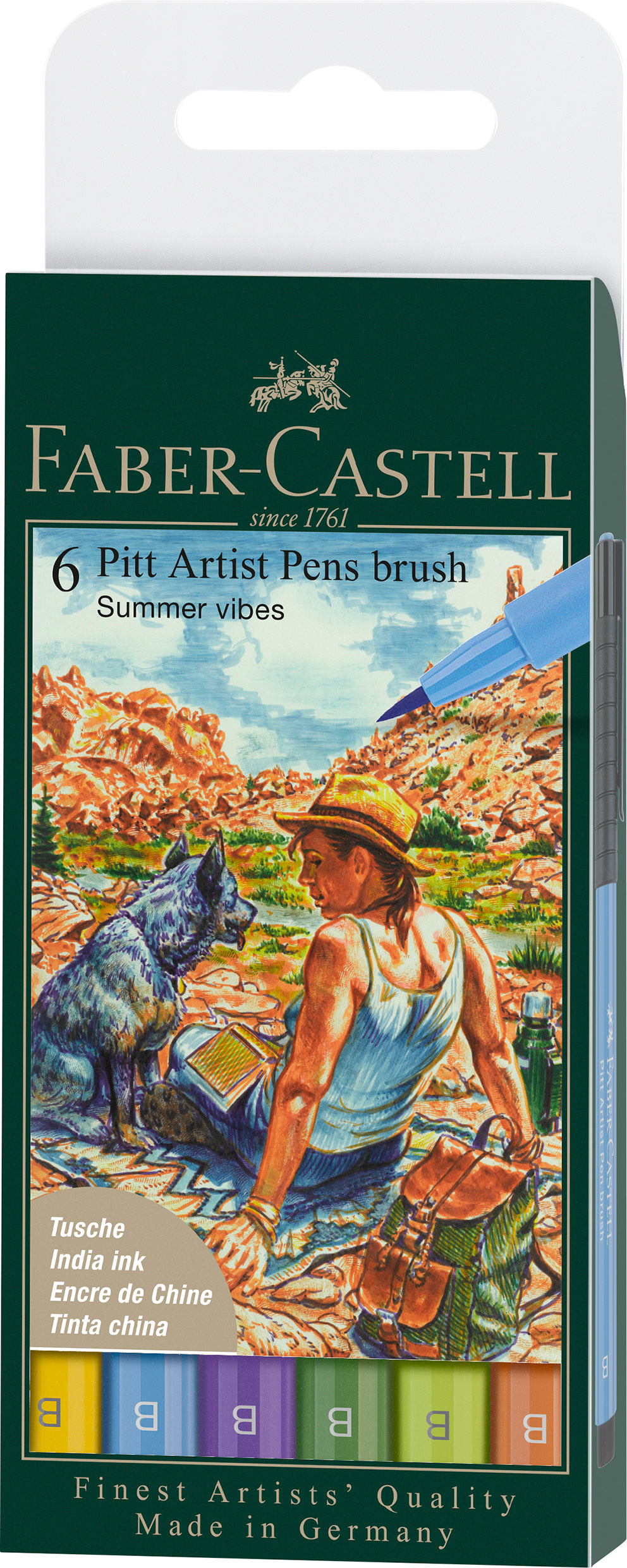 FABER-CASTELL Artist Pen Ink Pen 167178 Summer vibes 6 pcs.
