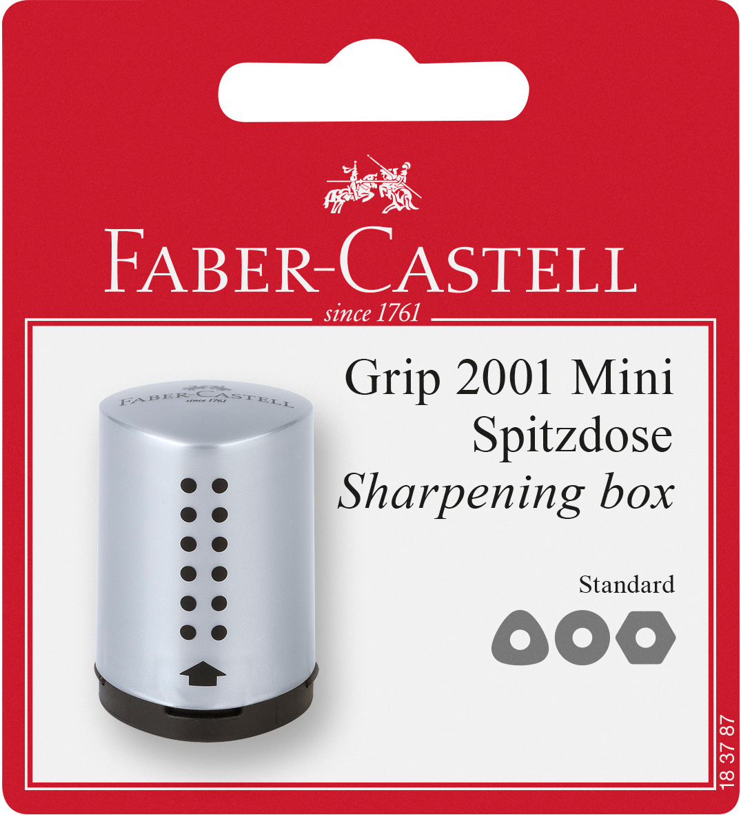 FABER-CASTELL Grip 2001 Mini Taille-crayon 183787 argent argent