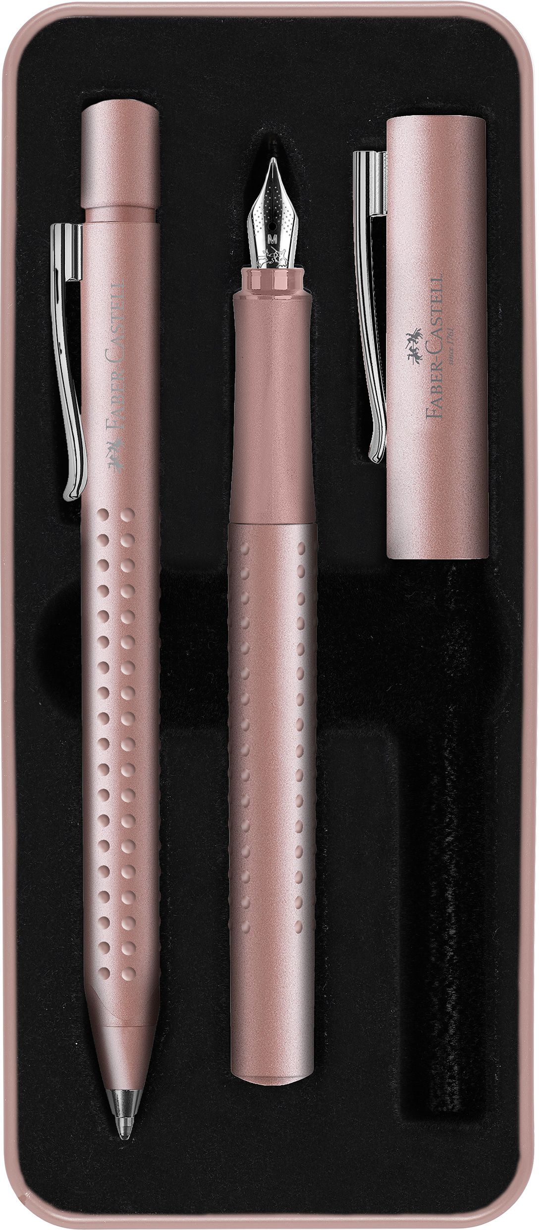 FABER-CASTELL Set Grip 2011 M 201539 pale rose, stylo à bille/plume