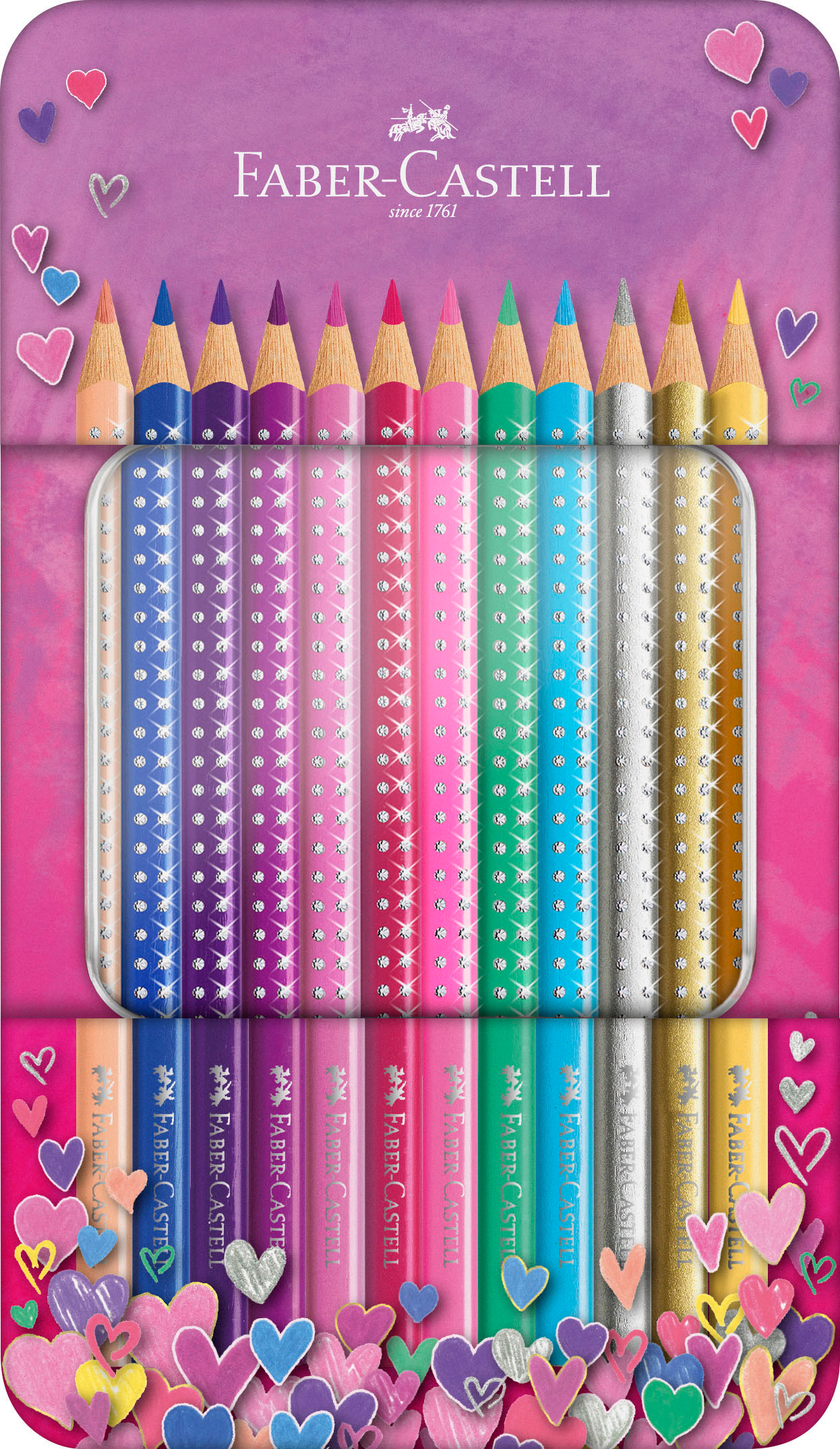 photo FABER-CASTELL Crayon Sparkle 201737 12 couleur dans un étui