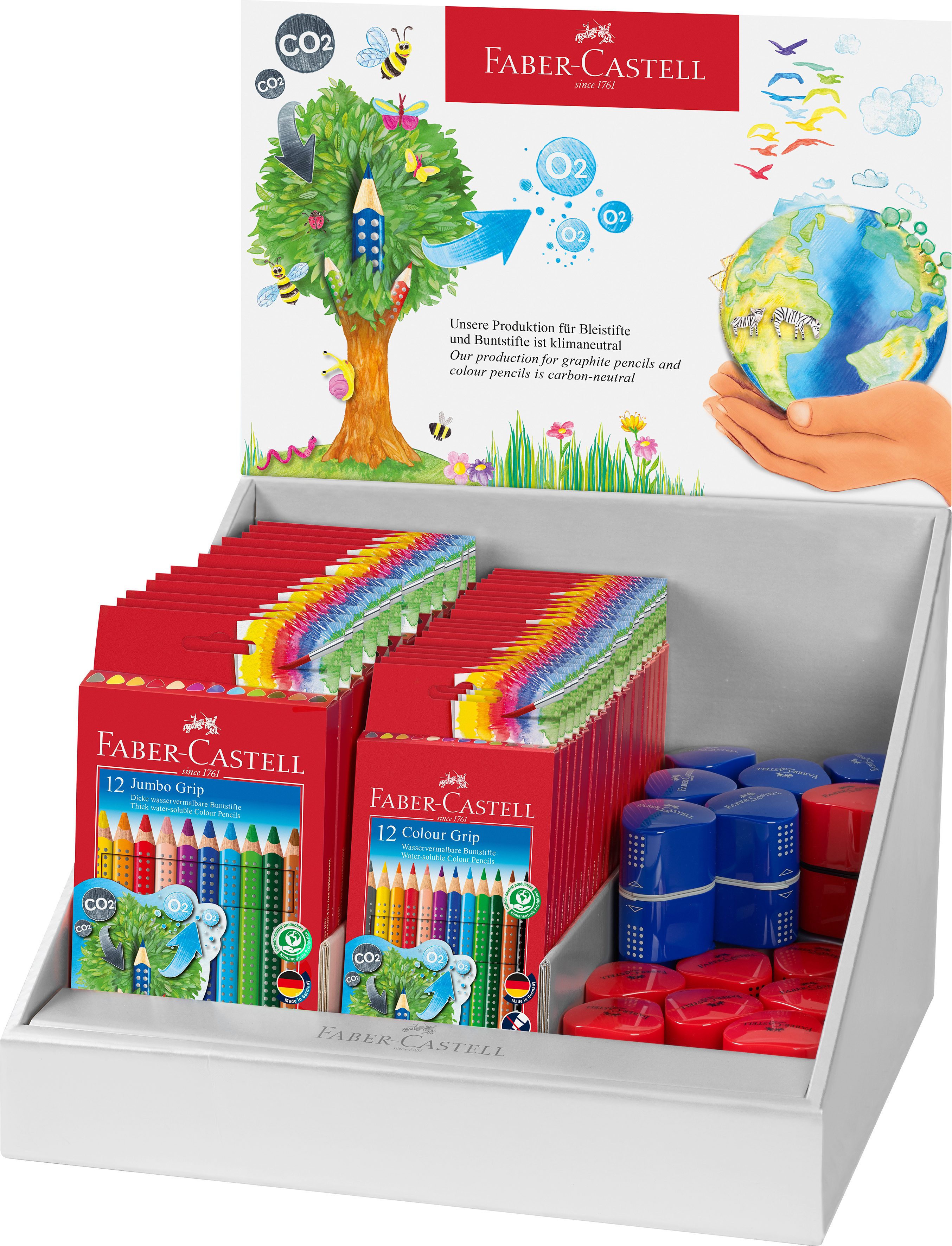 FABER-CASTELL Crayons couleur GRIP 201837 Family Display, 52 pcs.