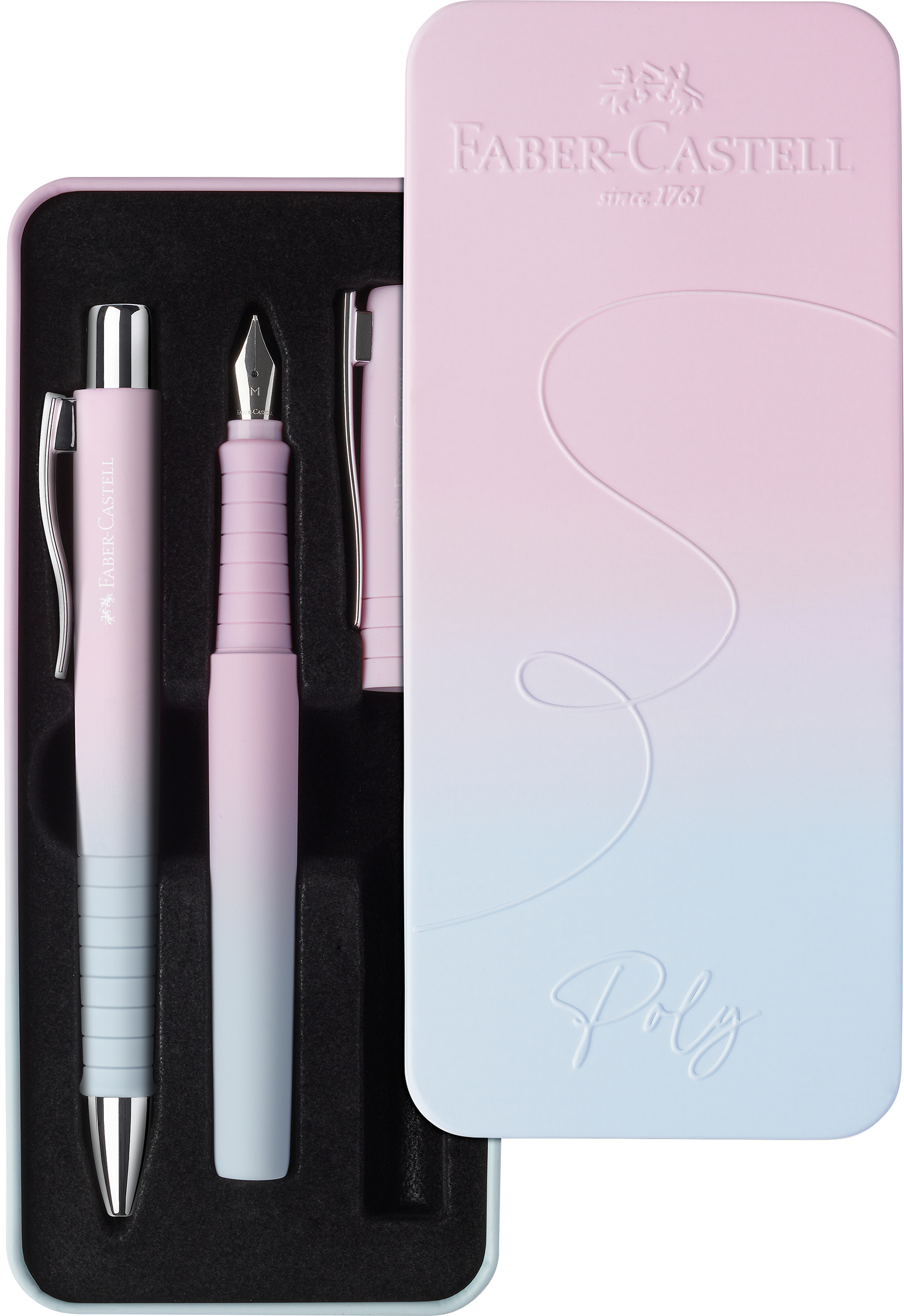 photo FABER-CASTELL Set Poly Ball bille + plume 241054 Blushing Sky
