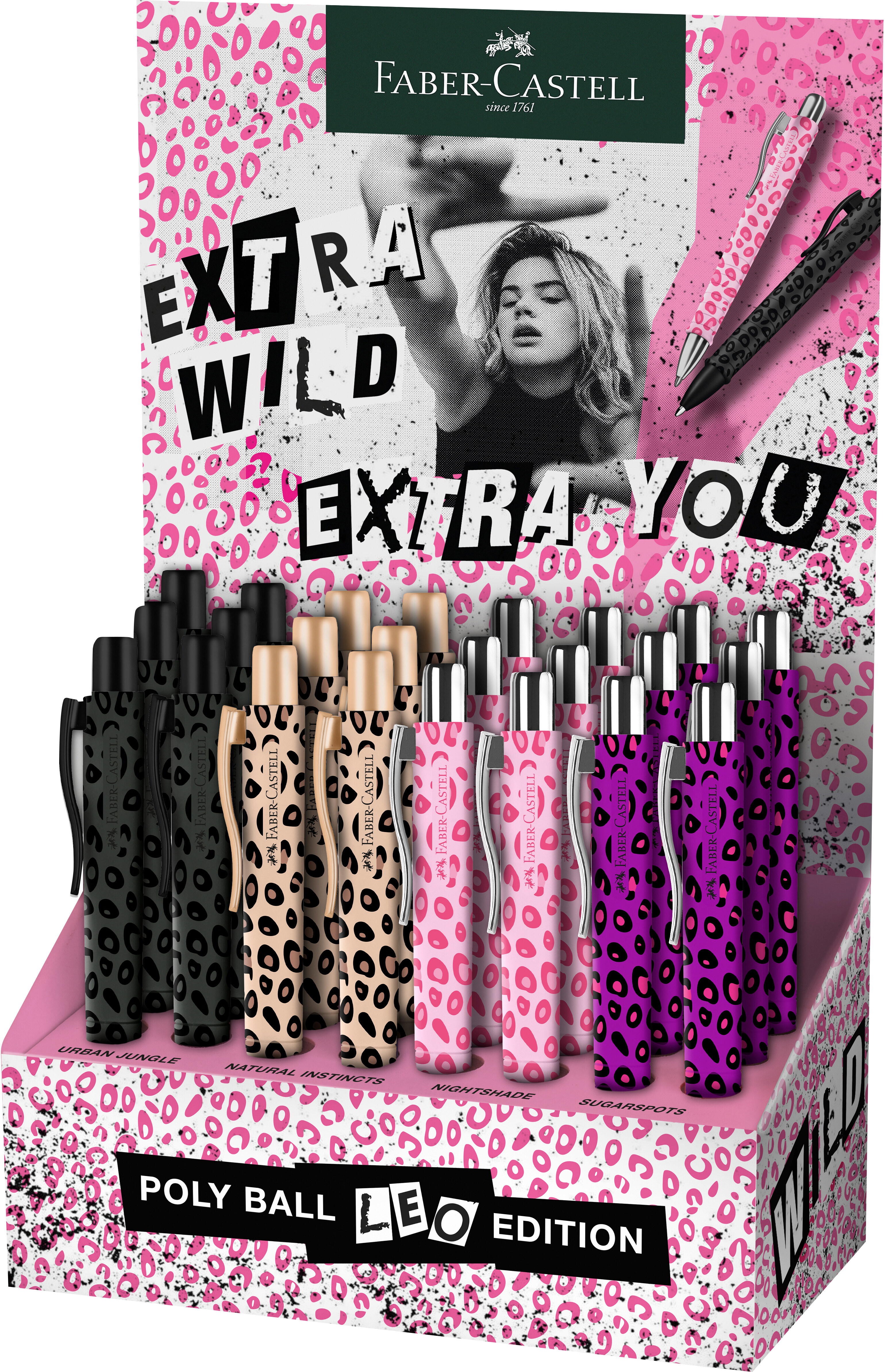 photo FABER-CASTELL Stylo à bille Poly Ball 0.7mm 241135 Leo Édition 24 pièces