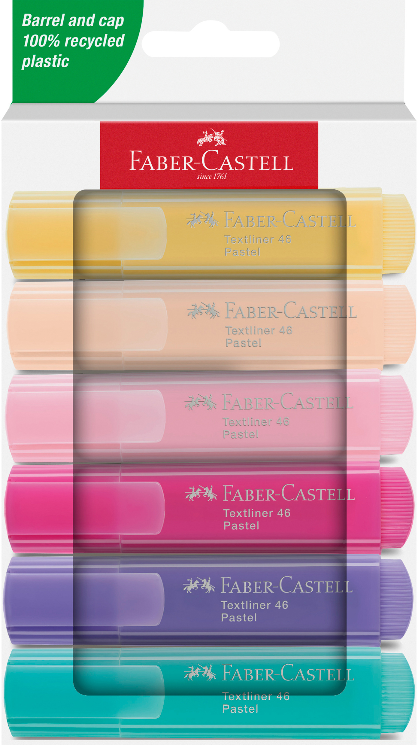 FABER-CASTELL Textmarker TL 46 254656 Pastell 6 pièces