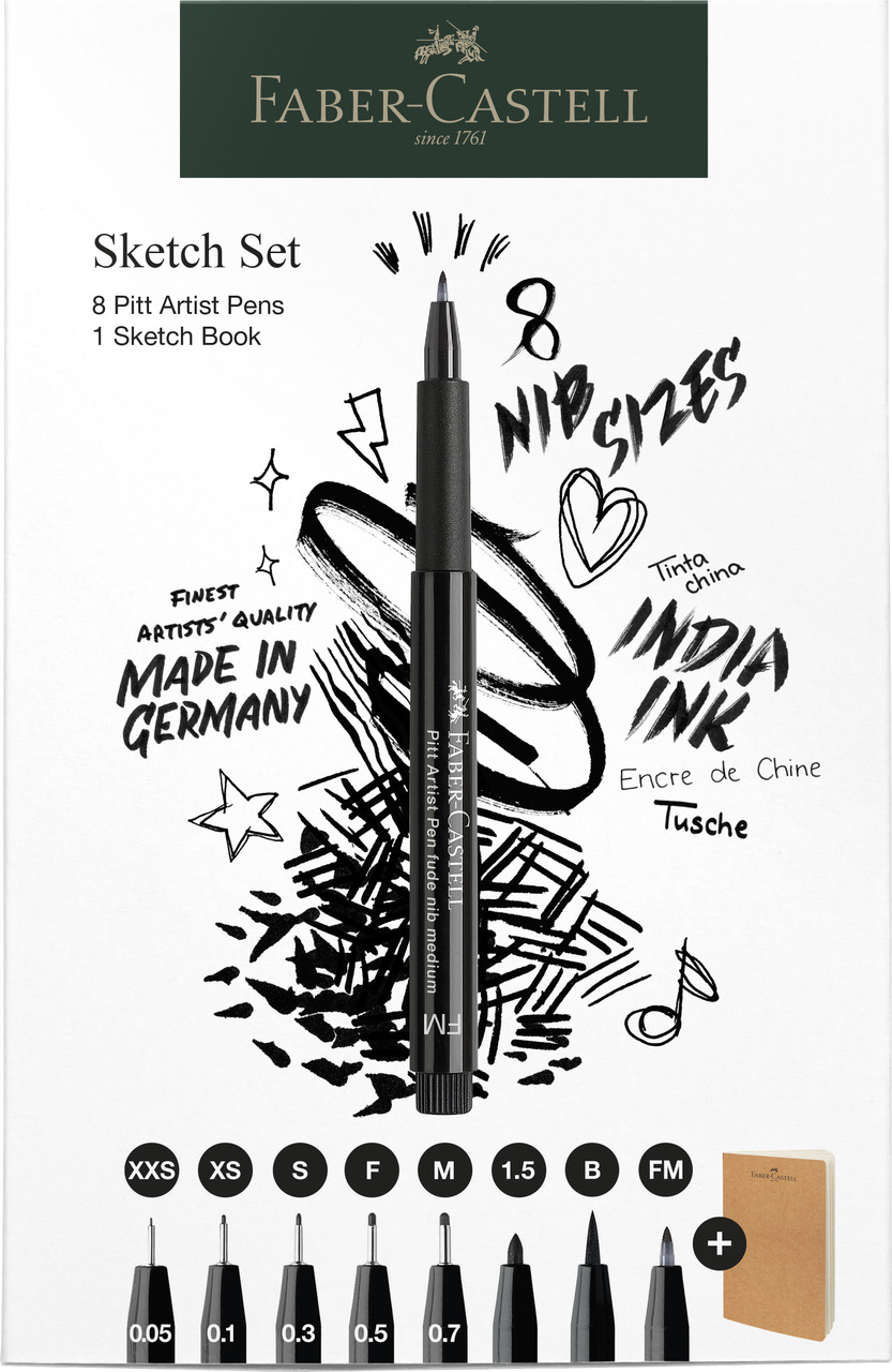 photo FABER-CASTELL Pitt Artist Set 267102 Stylo et carnet