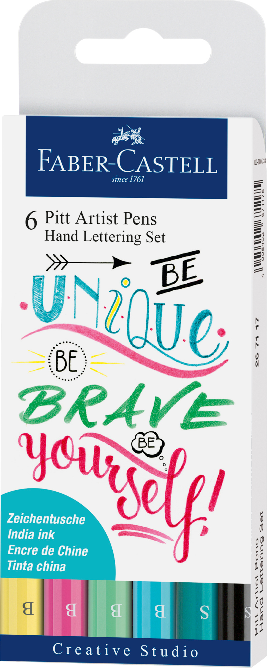 FABER-CASTELL Pitt Art Pen Handlettering 267116 Pastel 6 pcs.