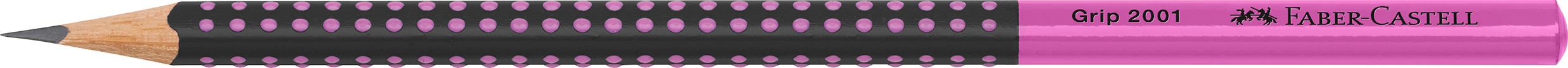 FABER-CASTELL Crayon Grip 2001 517011 Two Tone noir/pink