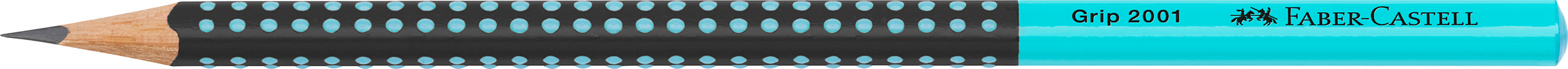 FABER-CASTELL Crayon Grip 2001 517012 Two Tone noir/turquoise Two Tone noir/turquoise