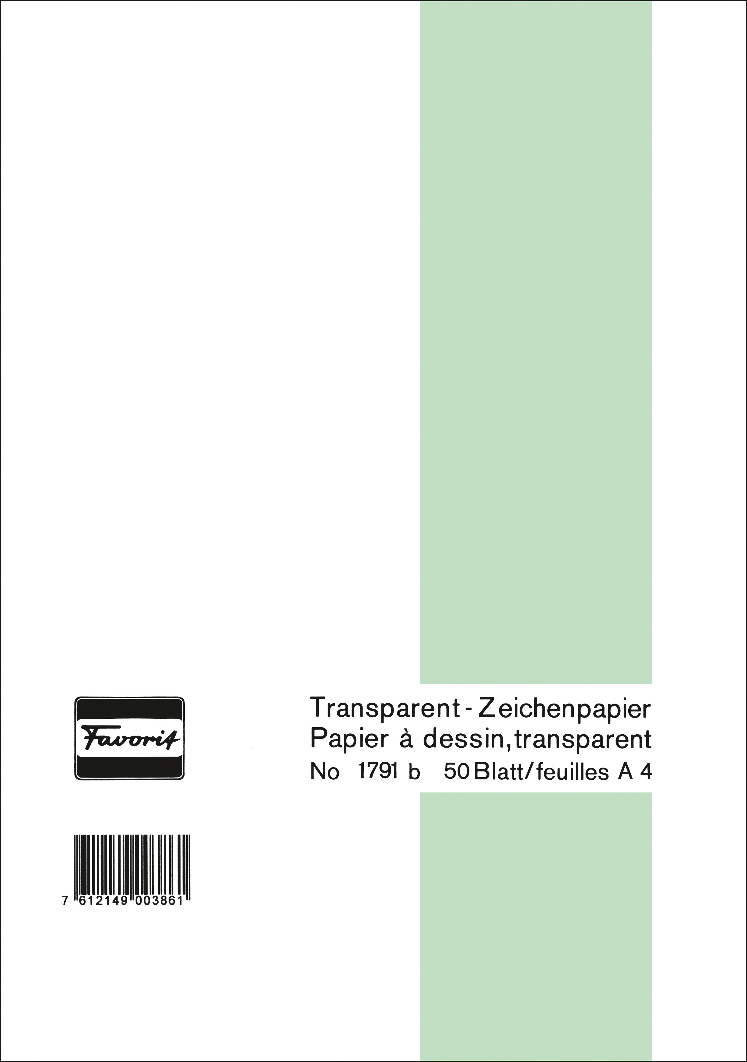 FAVORIT Transparentpapier A4 1791 B 60/65g 50 Blatt