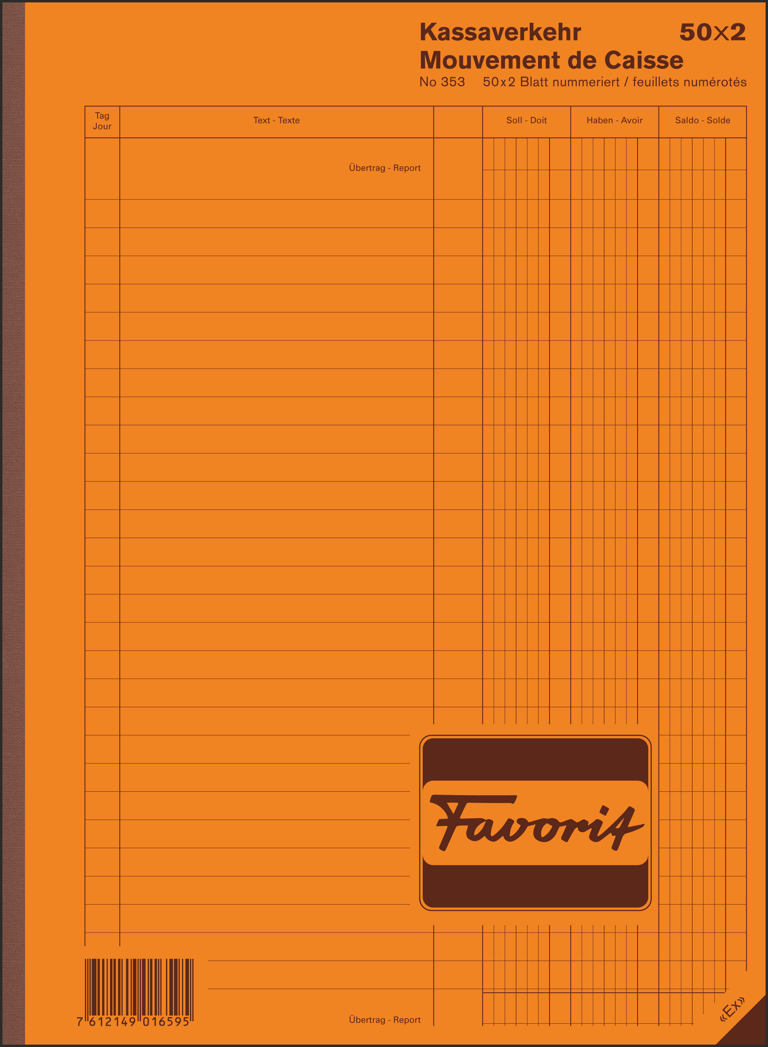FAVORIT Rapport caisse A4 353
