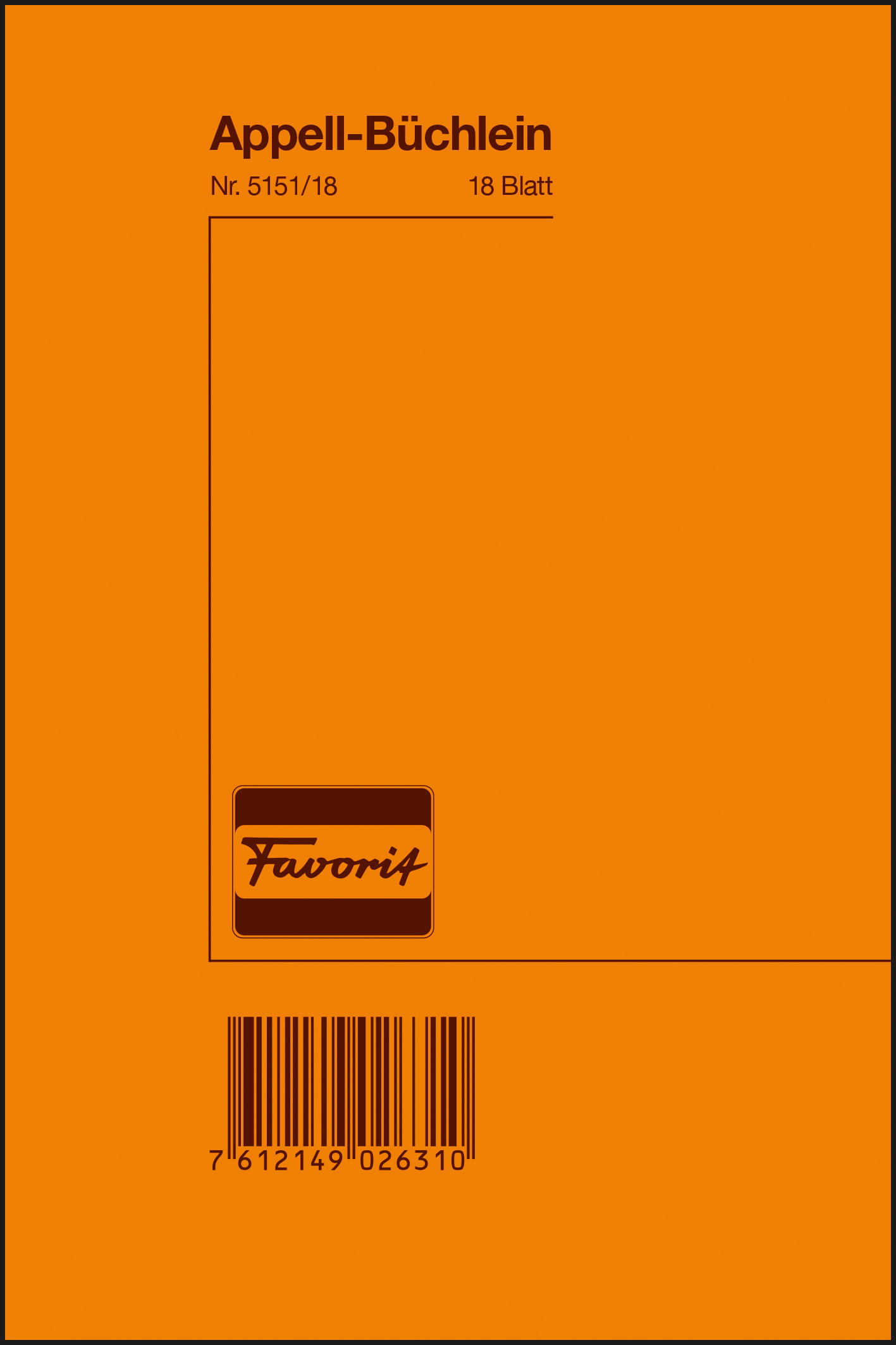 FAVORIT Appellbuch 12x18cm 18 Blatt<br>